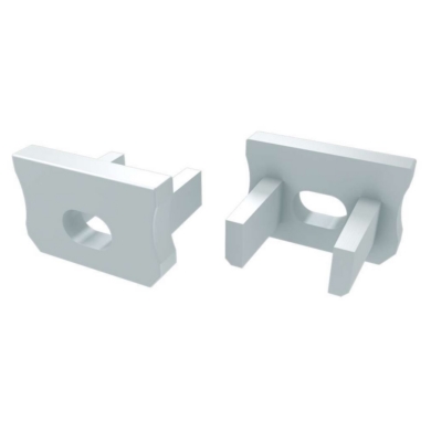 Zaślepka do profili LUMINES X biała z otworem 12-0