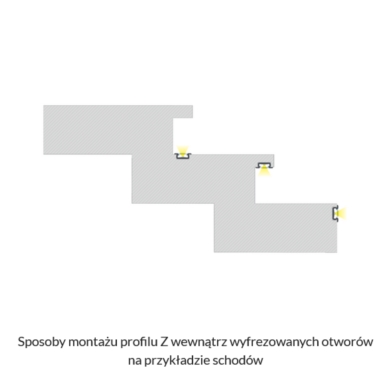 Profil LUMINES Typ Z płytki 7mm surowy 3m 10-0100-