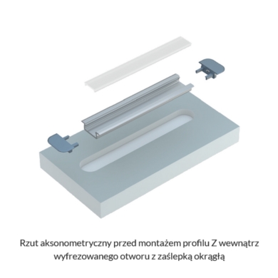 Profil LUMINES Typ Z płytki 7mm surowy 3m 10-0100-