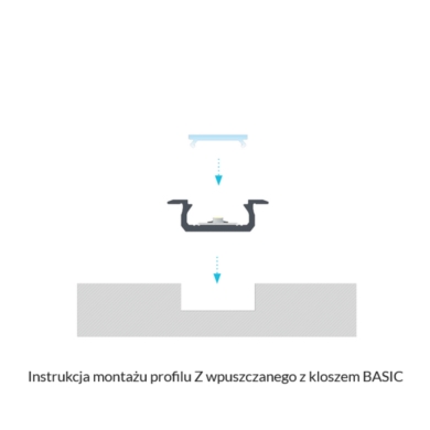 Profil LUMINES Typ Z płytki 7mm biały lakierowany