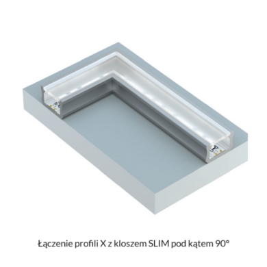 Profil LUMINES Typ X mini (taśma LED 8mm) inox ano