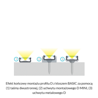 Profil LUMINES Typ D płaski inox anodowany 3m