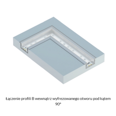 Profil LUMINES Typ B wpuszczany inox anod 3m