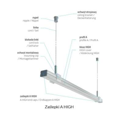 Profil LUMINES Typ A inox anodowany 1m