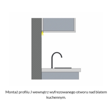Profil  LUMINES Typ J czarny anodowany 2,02m