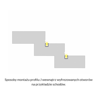 Profil  LUMINES Typ J inox anodowany 1m