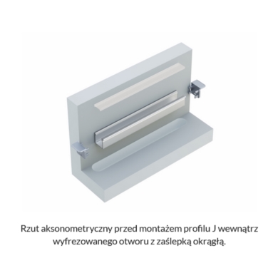 Profil  LUMINES Typ J inox anodowany 1m