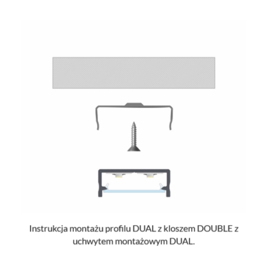 Profil LUMINES Typ DUAL surowy 1m