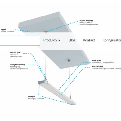 Profil LUMINES Typ DUAL srebrny anodowany 1m