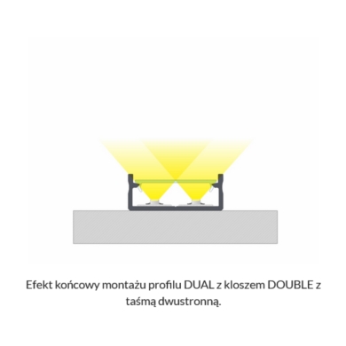 Profil LUMINES Typ DUAL inox anodowany 1m