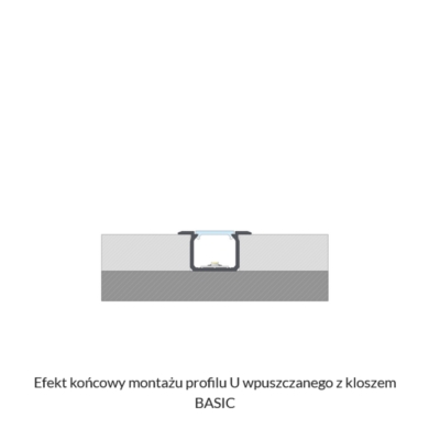 Profil LUMINES typ U surowy 1m