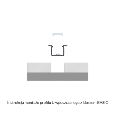 Profil LUMINES typ U srebrny anodowany 3m