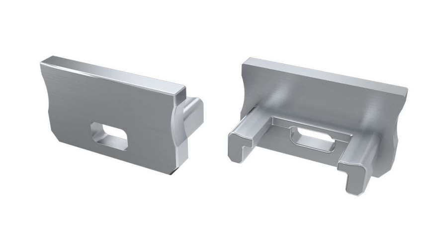 ABS Zaślepka LUMINES A srebrna lakierowana z otwor