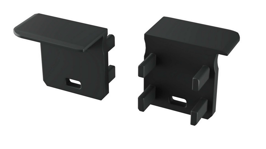 ABS Zaślepka LUMINES J czarna z otworem prawa