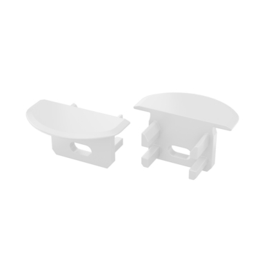 Zaślepka do profilu LUMINES U biała z otworem