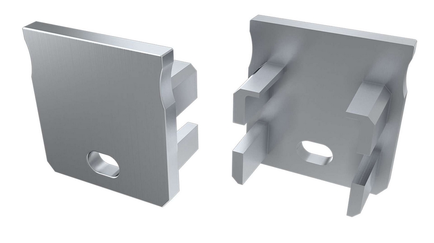 ABS Zaślepka LUMINES Y srebrna lakierowana z otwor