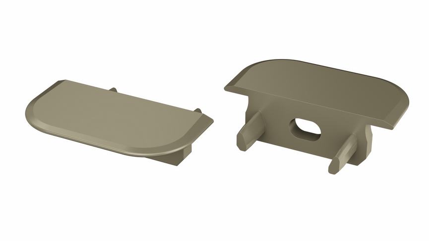 Zaślepka do profili LUMINES Z inox z otworem 12-01