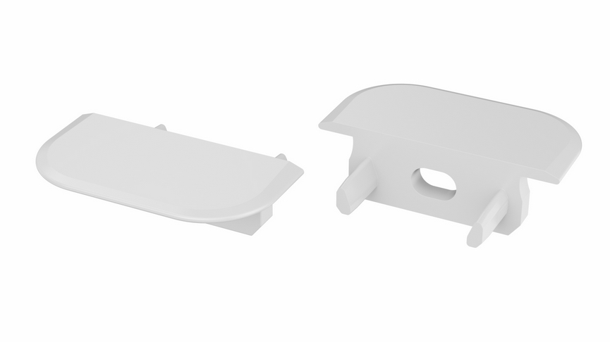 Zaślepka do profili LUMINES Z biała z otworem 12-0