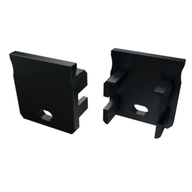 Zaślepka do profili LUMINES Y czarna z otworem 12-