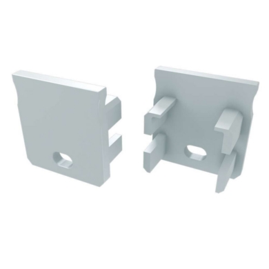 Zaślepka do profili LUMINES Y biała z otworem 12-0