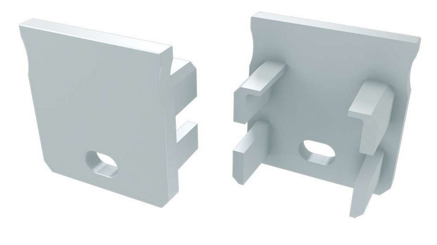 Zaślepka do profili LUMINES Y biała z otworem 12-0