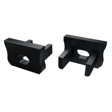 Zaślepka do profili LUMINES X czarna z otworem 12-