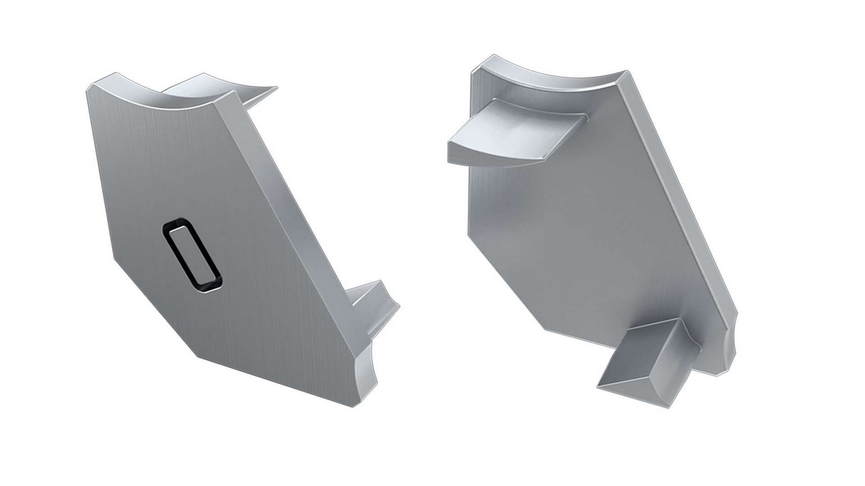 Zaślepka do profili LUMINES H szara lewa 12-0944-0