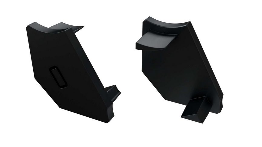 Zaślepka do profili LUMINES H czarna lewa 12-0942-