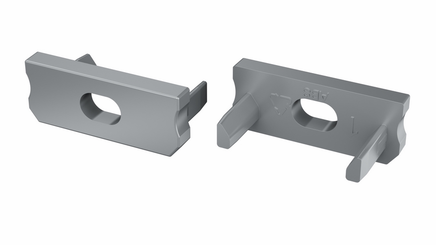 Zaślepka do profili LUMINES D szara z otworem