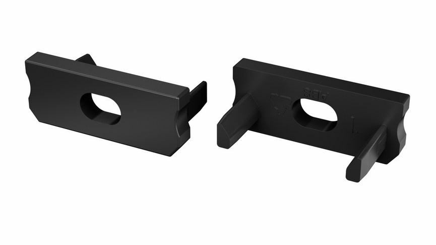 Zaślepka do profili LUMINES D czarnaz otworem