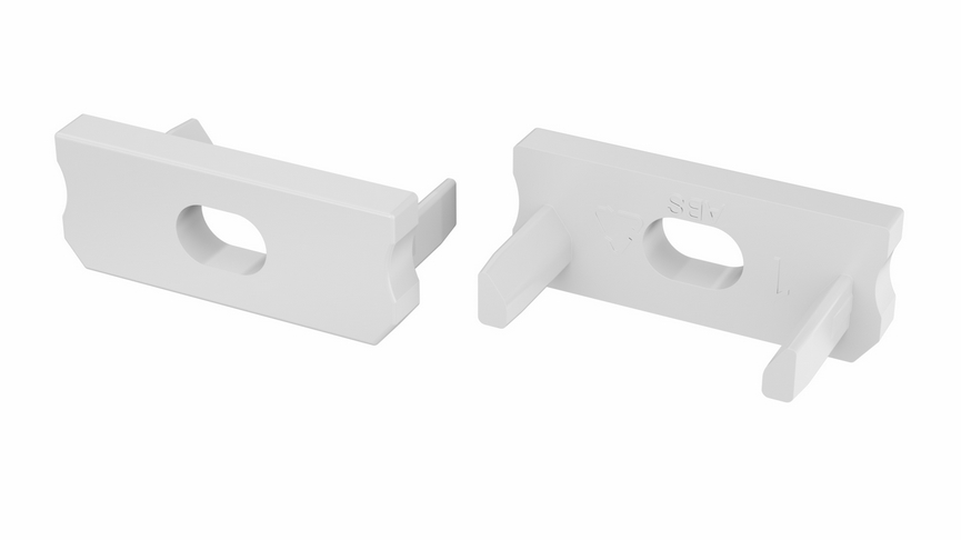 Zaślepka do profili LUMINES D biała z otworem