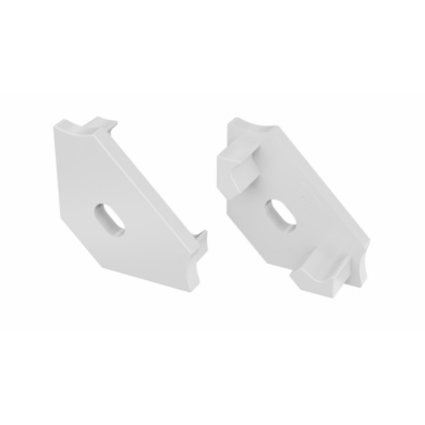 Zaślepka do profili LUMINES C biała z otworem 12-0