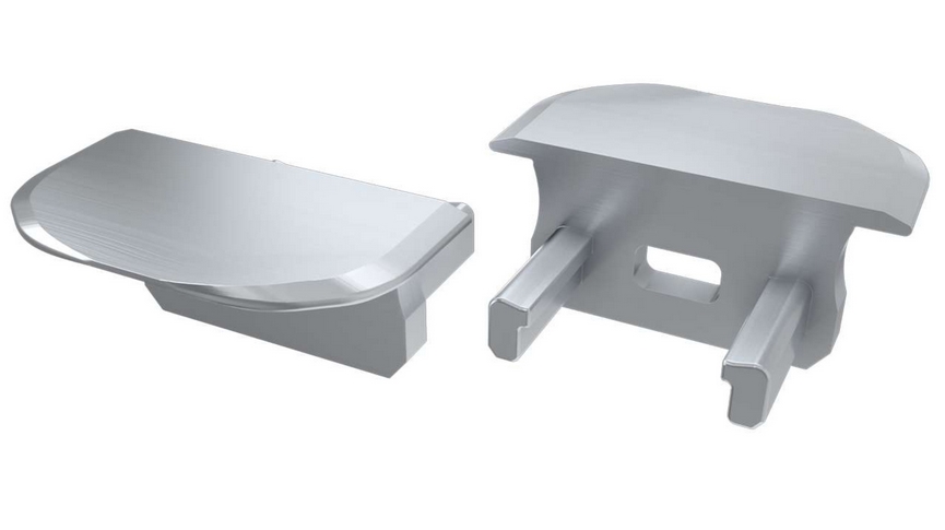 Zaślepka do profili LUMINES B szara okrągła