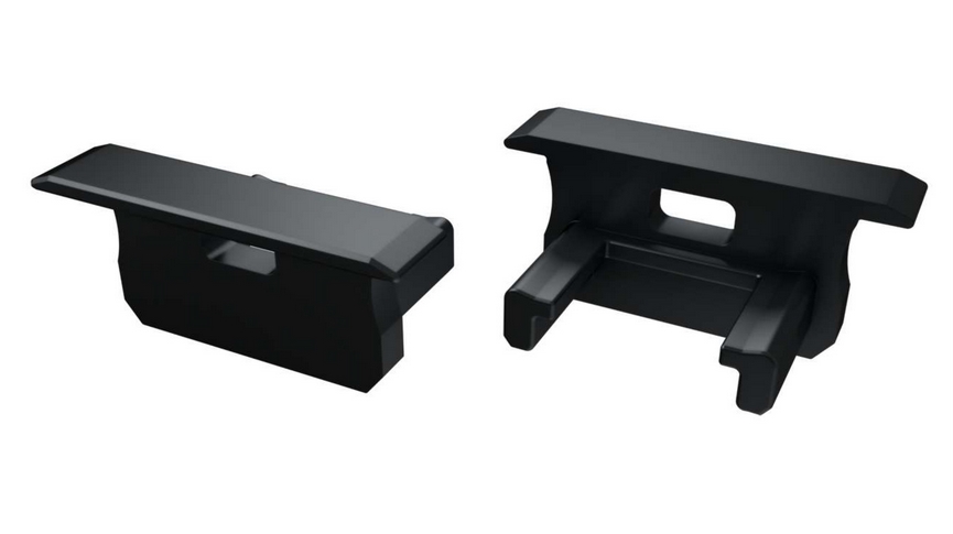 Zaślepka do profili LUMINES B czarna Płaska