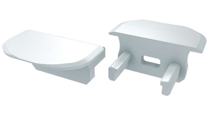 Zaślepka do profili LUMINES B biała okrągła