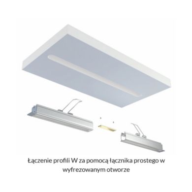 Profil LUMINES Typ W Wpuszczany gleboki 18mm srebr