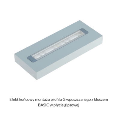 Profil LUMINES Typ G Wpuszczany 18mm inox 2,02m