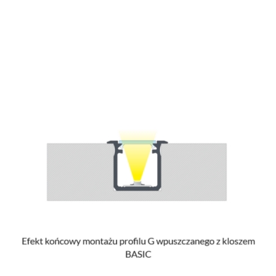 Profil LUMINES Typ G Wpuszczany 18mm biały 2,02m