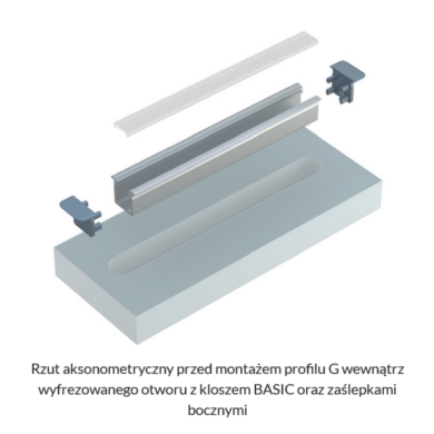 Profil LUMINES Typ G Wpuszczany 18mm biały 2,02m