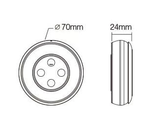 Magnetyczny pilot 1-strefowy RGB+CCT Biały