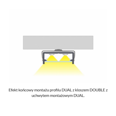 Profil LUMINES Typ DUAL 27,4mm czarny 3m
