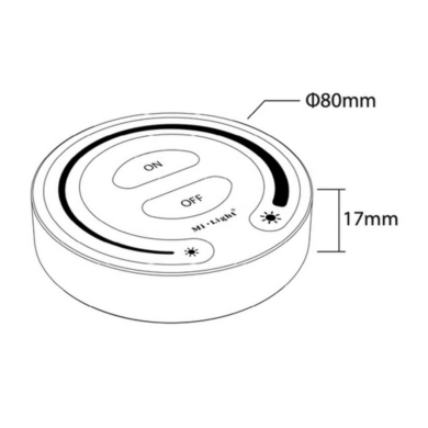 Pilot Panel Ściemniacz Dotykowy MONO Czarny