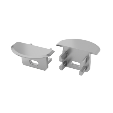 Zaślepka do profili LUMINES U szara z otworem