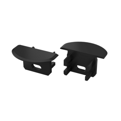 Zaślepka do profili LUMINES U czarna z otworem