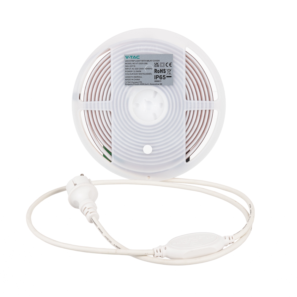 Taśma V-TAC SKU23715 VT-2025 286-5M 3000K 12,5W 11
