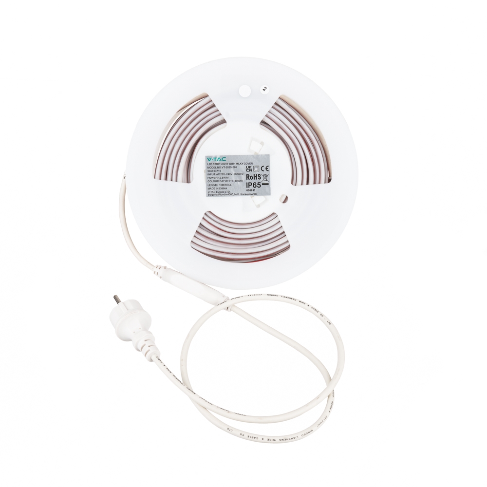 Taśma V-TAC SKU23718 VT-2025 286-10M 3000K 12,5W 1