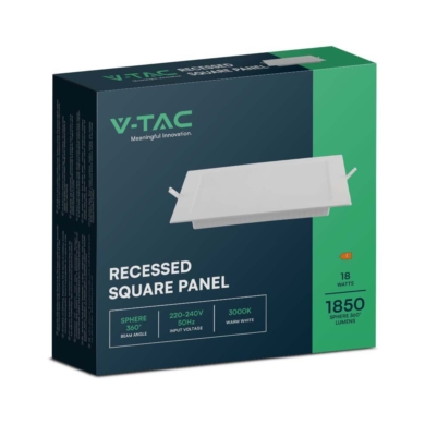 Panel V-TAC SKU10488 VT-61018 6500K 18W 1980lm