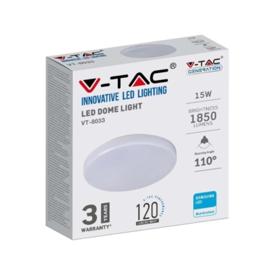 Plafon V-TAC SKU2113889 VT-8033 3000K 15W 1850lm