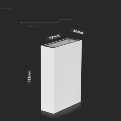 Oprawa V-TAC SKU218562 VT-844-W-N 6400K 4W 400lm