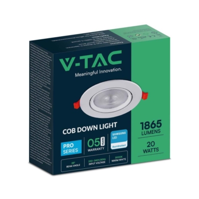 Oprawa V-TAC SKU21842 VT-2-20 3000K 20W 1865lm